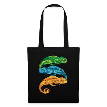 Chameleon retro - Tote Bag - black - Front