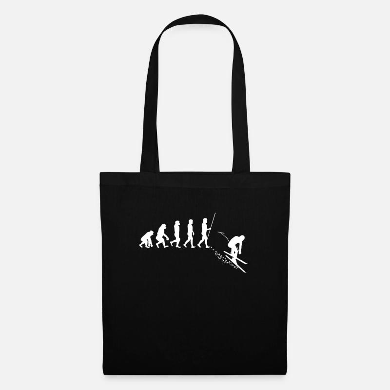 Ski evolution - Tote Bag - black