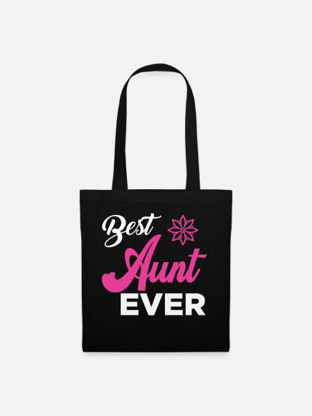 Best Aunt Ever - Stoffbeutel - Schwarz