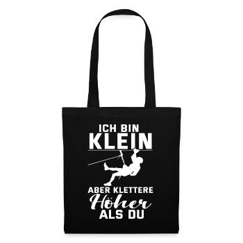 Kletter Lustig Wander Berge Karabiner Geschenk - Stoffbeutel - Schwarz - Vorne