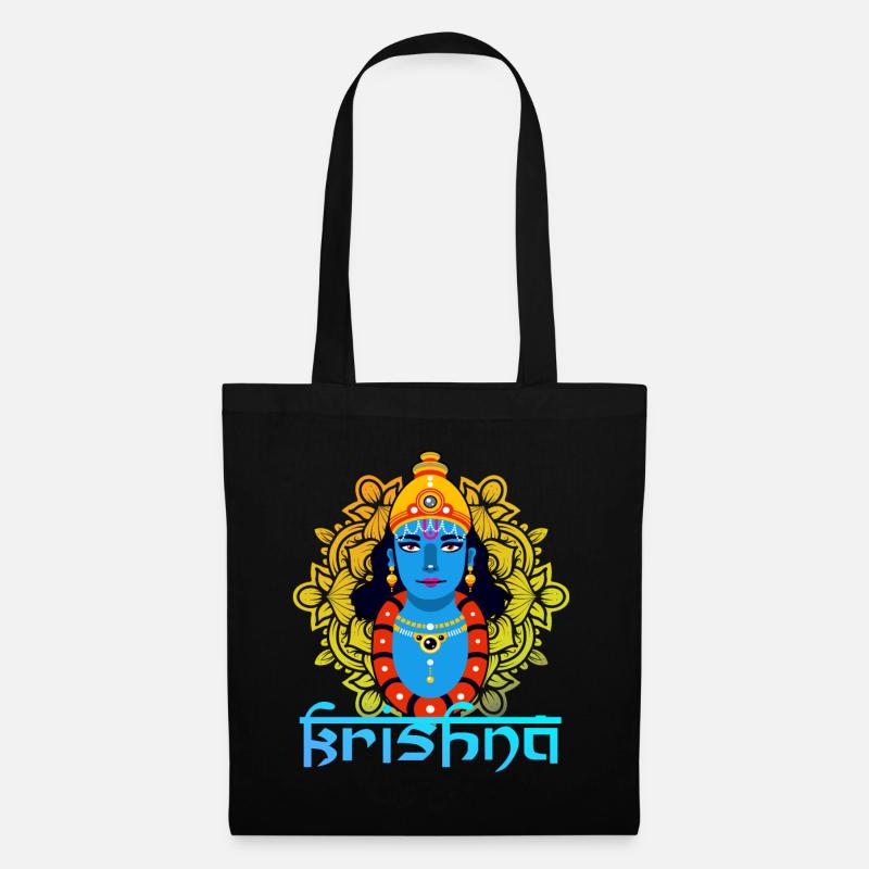 Krishna Mandala Hinduismus Geschenk - Stoffbeutel - Schwarz