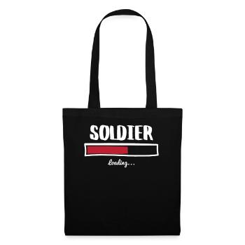Conception drôle de soldat - Sac en tissu - noir - Devant