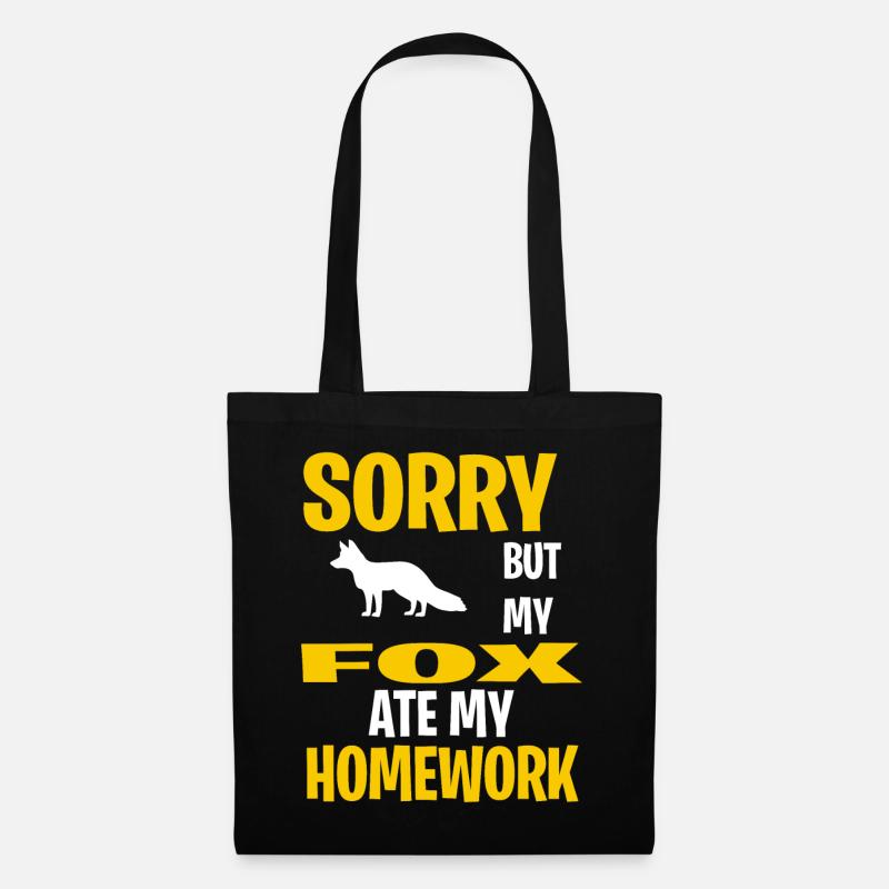 Funny Fox Gift Idea - Tote Bag - black