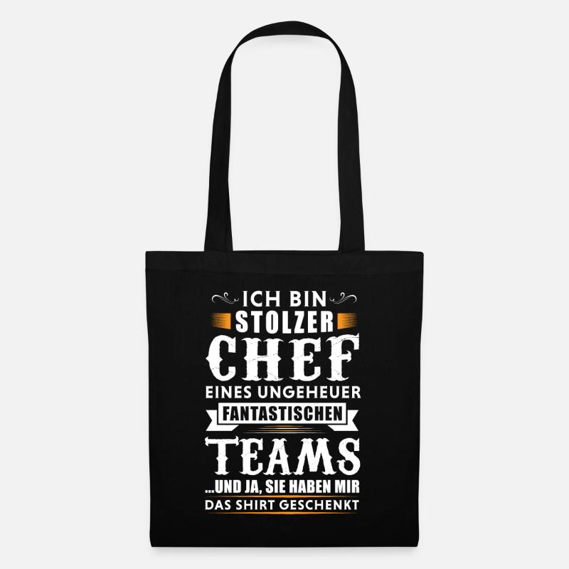 Stolzer Chef eines fantastischen Teams - Stoffbeutel - Schwarz