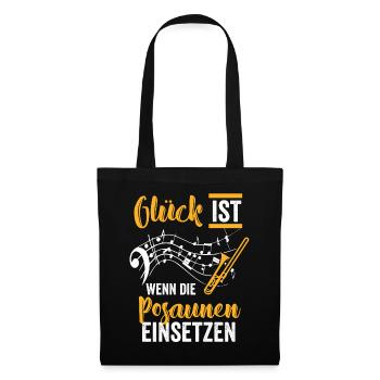 Posaune Musikverein - Stoffbeutel - Schwarz - Vorne