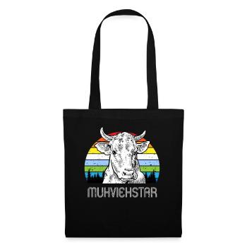 Muhviehstar Kuh - Stoffbeutel - Schwarz - Vorne