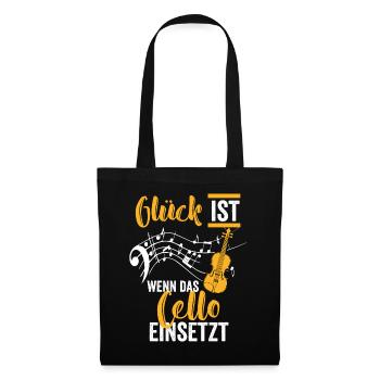 Cello Konzert - Stoffbeutel - Schwarz - Vorne