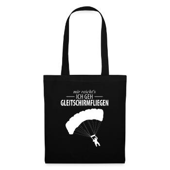 Mir Reichts Geh Gleitschirmfliegen Paraglider - Stoffbeutel - Schwarz - Vorne