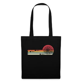 Darts Retro Víntage Dart Bullseye - Tote Bag - black - Front