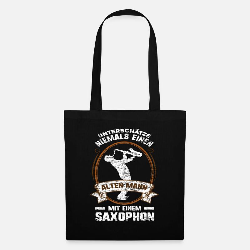 Saxophon Saxophonist - Stoffbeutel - Schwarz