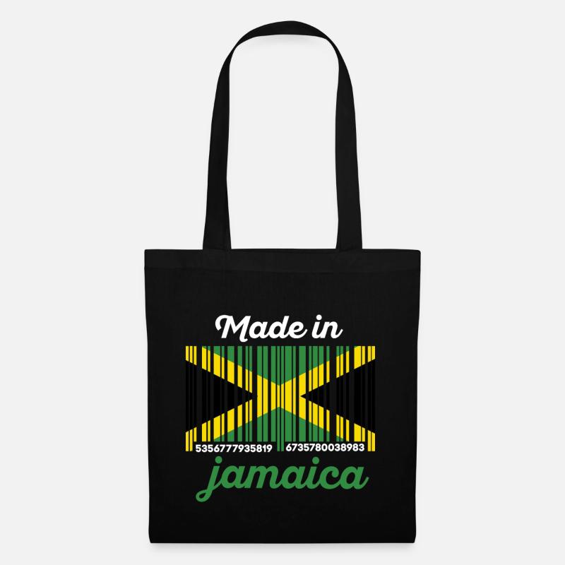 Jamaica barcode flag - Tote Bag - black