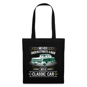 Oldtimer Classic Car Schnauferl Retro Vintage Auto - Tote Bag - black - Front