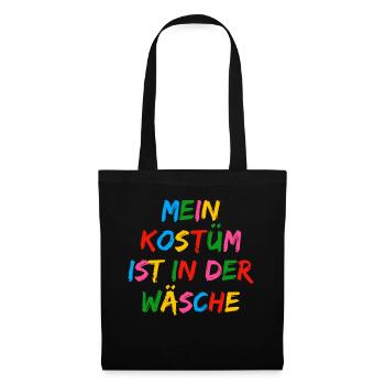 Mein Kostüm ist in der Wäsche Karneval Fasching - Stoffbeutel - Schwarz - Vorne