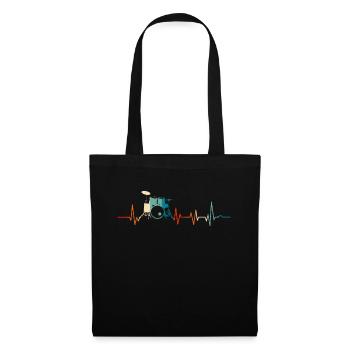 Battement de coeur - Sac en tissu - noir - Devant