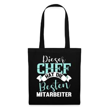 Lustig Chef Boss Mitarbeiter Beruf Spruch Geschenk - Stoffbeutel - Schwarz - Vorne