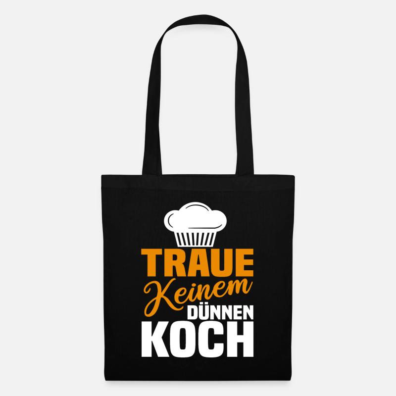 Koch Chefkoch Küchenchef Lustig Spruch Geschenk - Stoffbeutel - Schwarz
