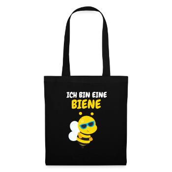 Biene - Stoffbeutel - Schwarz - Vorne