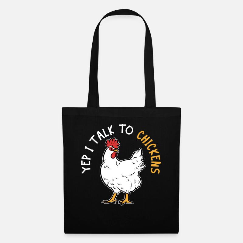 Huhn - Stoffbeutel - Schwarz
