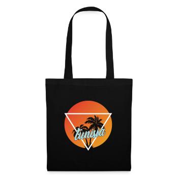 Tunisie vacances et destination de vacances - Sac en tissu - noir - Devant
