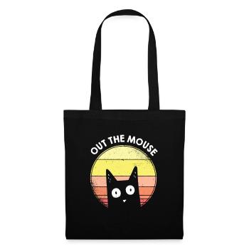 Out The Mouse Aus Die Maus Denglisch Lustig Spruch - Stoffbeutel - Schwarz - Vorne