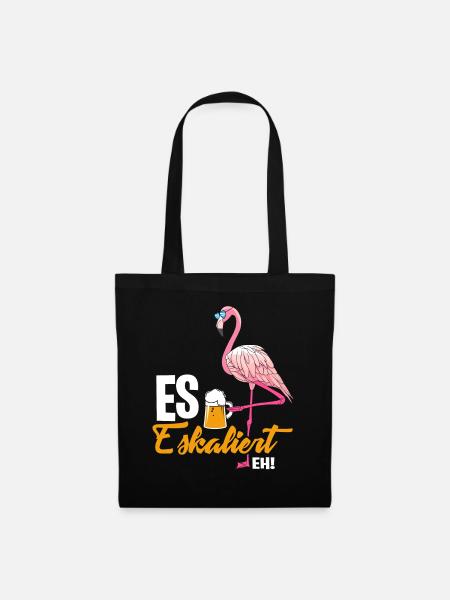 Flamingo Eskaliert - Stoffbeutel - Schwarz
