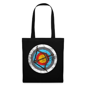 tir à l'arc - Sac en tissu - noir - Devant