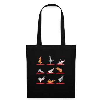 Rabbit Yoga Bunny Bunny Sports Bunny Gift - Tote Bag - black - Front