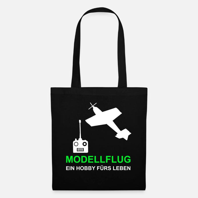Modellflug Hobby Modellflieger Flieger - Stoffbeutel - Schwarz