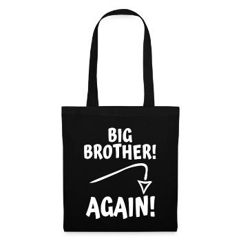 grand frère agai blanc - Sac en tissu - noir - Devant