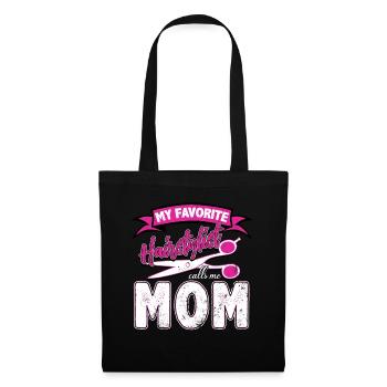 Barbier maman - Sac en tissu - noir - Devant