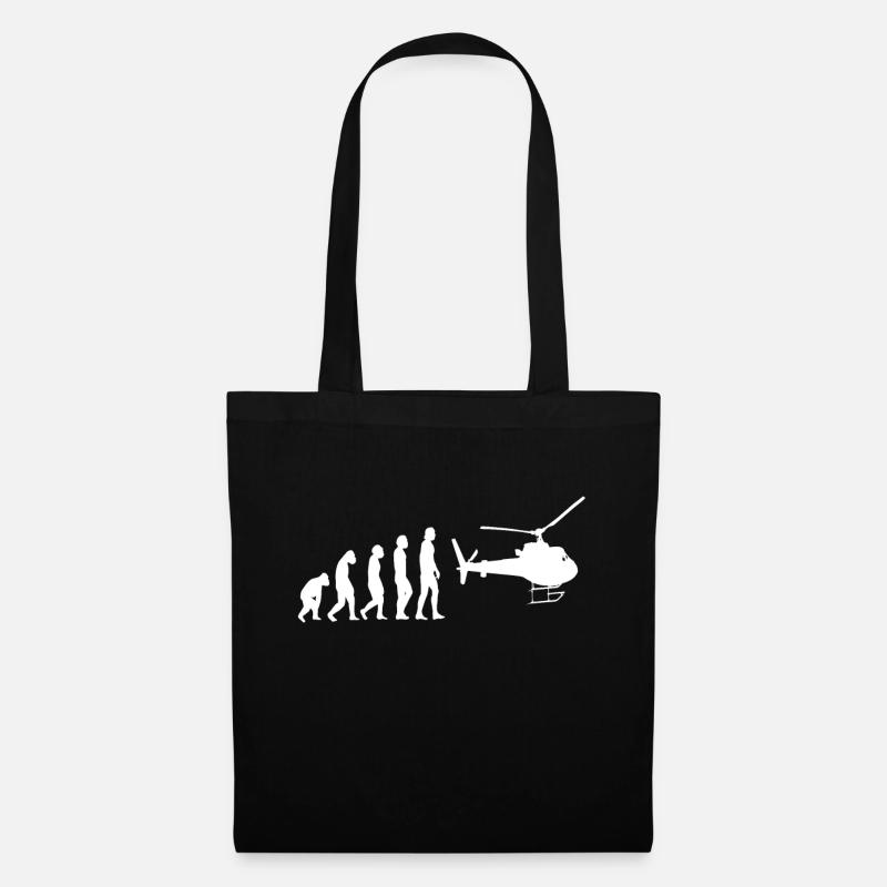 Hélicoptère helli hellikopter pilote battant - Sac en tissu - noir