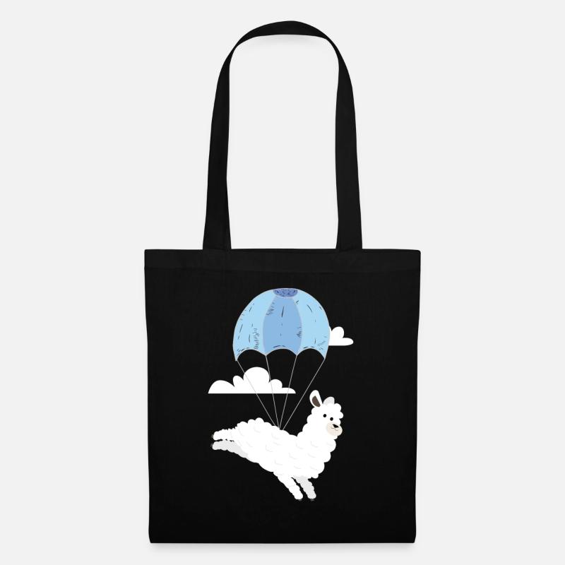 Alpaca Skydive Skydiving Skydiver - Tote Bag - black