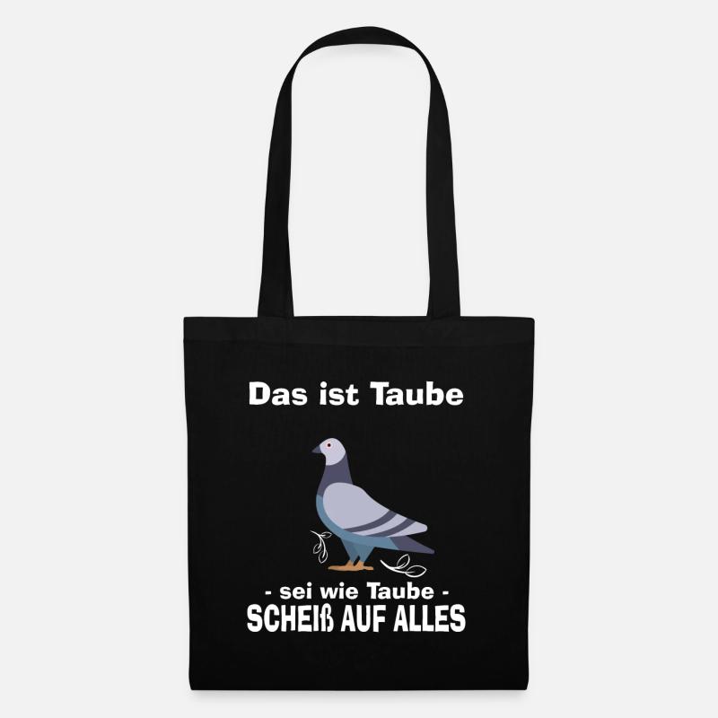 Tauben - Stoffbeutel - Schwarz