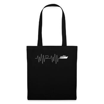 Heartbeat Heart Line Heart Rate Cruise - Tote Bag - black - Front