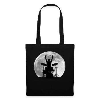 Batteur batterie lune - Sac en tissu - noir - Devant