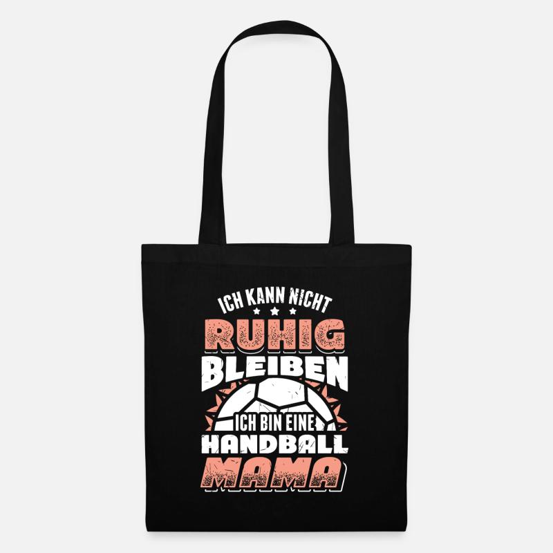Handball Mama Mutter Handballer Handballspiel - Stoffbeutel - Schwarz