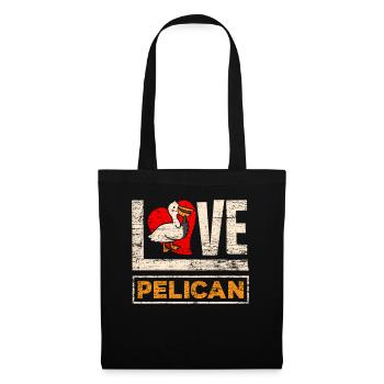 Amour de pélican - Sac en tissu - noir - Devant