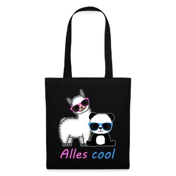 Panda Lama Funny Gift Ladies Men Children - Tote Bag - black - Front