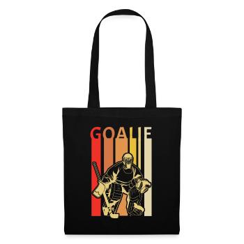 Eishockey Goalie Torwart Vintage - Stoffbeutel - Schwarz - Vorne