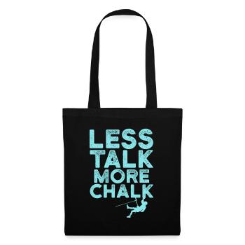 Moins parler plus de craie - Sac en tissu - noir - Devant
