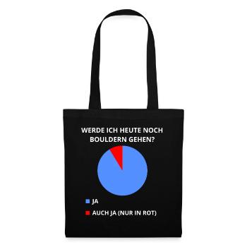 Lustiger Bouldern Spruch Kreisdiagramm für Boulder - Stoffbeutel - Schwarz - Vorne