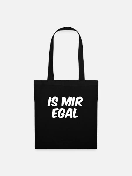is mir egal - Stoffbeutel - Schwarz