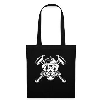 pompier - Sac en tissu - noir - Devant
