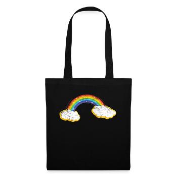Regenbogen - Stoffbeutel - Schwarz - Vorne