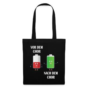 Vor dem Chor-Nach dem Chor - Stoffbeutel - Schwarz - Vorne