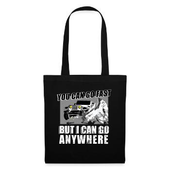 conducteur de jeep drôle - Sac en tissu - noir - Devant
