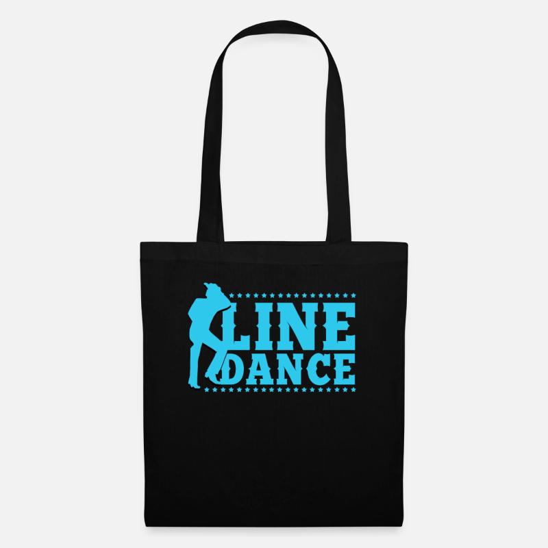 Linedance, Line dance Linedancer - Sac en tissu - noir