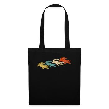 crocodile - Sac en tissu - noir - Devant