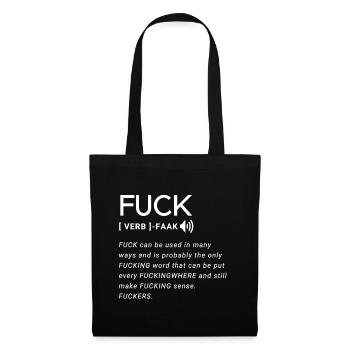 Fuck defintion - Stoffbeutel - Schwarz - Vorne