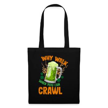 St. Patricks Day Bier - Stoffbeutel - Schwarz - Vorne